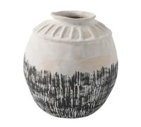 BLWOTMOR Vase Céramique Bronze Vase Déco Amphore Jarre Céramique Martelée Effet Bronze Ancien Pièce Sculpturale pour Centre de, Petit 20 20 H21cm, B款 Peint À La Main Un