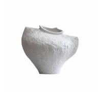 BLWOTMOR Vase en Céramique Vase Décoratif Amphore Pot Fleur Silhouette Artistique Irrégulière Soulignant Compositions Florales Adapté Basses Étagères Consoles Domestiques, Noir-Céramique Tang Yun