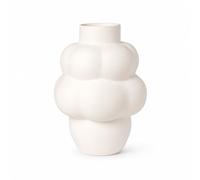 BLWOTMOR Vase en Céramique Vase Décoratif Vase de Table Vase Moderne Silhouette Ballon Col Cylindrique Stabilité sur Table Matériau Céramique Blanche pour, Blanc, Vase Ballon Atmosphérique