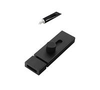 BLWOTMOR Verrou Coulissant pour et Portails, Loquet Robuste pour Granges, 100mm Noir