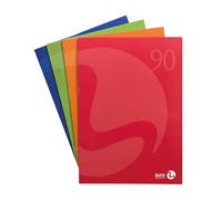 BM BeMore 0100202 Lot de 10 blocs collés A4, lignes 5 mm, carreaux 5 mm, 50 feuilles, couleurs assorties