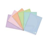 BM BeMore - Centus Pastel - 0122732 - Cahier Format A4 - Ligne 10 mm - Carreaux 1 cm - Papier 100 g/m² - Couleurs assorties - Lot de 12 pièces