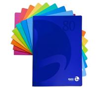 BM BeMore Color 80 0110591 Cahier Format A4 Quadrillé avec marge Papier 80 g/m² Couleurs assorties Lot de 12