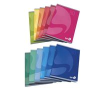 BM BeMore Color 80 0110599 Lot de 12 cahiers A5 lignés sans marge Papier 80 g/m² Couleurs assorties