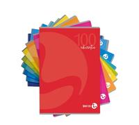 BM BeMore - Educentus 0122454 - Cahier d'enseignement Format A4 pour Dysgraphie - Rayure B - Rayures colorées avec marges surlignées - Papier de 100 g/m² - Couleurs assorties - Lot de 10 pièces