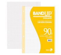 BM BeMore Lot de 10 blocs collés L/L renforcés avec trous 0106433, bloc collé, format A4, lignes 5 mm, carreaux 5 mm, 40 feuilles