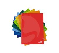 BM BeMore Lot de 5 cahiers cartonnés couleur 0105365, format A5, lignes 4 mm, carreaux 4 mm, couverture cartonnée lourde, papier 80 g/m², couleurs assorties