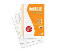 BM BeMore - Pièces de rechange Bandup A4 avec bande renforcée - Lissage Q - Carreaux 5 mm avec marges pour élémentaires - Format Commodité de 160 feuilles - Papier 90 g/m² - 0122257
