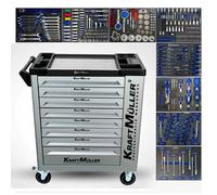 BM TOOLS Servante Atelier Kraftmuller Entretien Auto Garage Véhicule XL 8 tiroirs 309 Outils ynamo, Kit Extraction Filtre à Huile