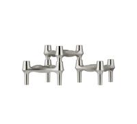 BMF Bougeoirs, Lot de 3, Finition Chrome Brossé