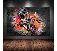 BMGKYAGL Affiches de trompette de jazz africain, peinture sur toile de musique pop art, impressions abstraites, salon nordique, décoration de chambre à coucher, graffiti 40 x 60 cm sans cadre