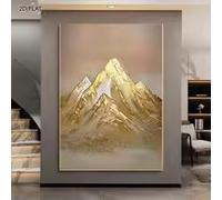 BMGKYAGL Tableau moderne représentant un paysage urbain avec des couteaux et des bâtiments (70 x 100 cm/Cadre intérieur) - Décoration murale pour la maison ou la chambre
