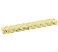 BMI 936001 Longlife Mètre pliant en plastique renforcé à la fibre de verre Jaune 2 m