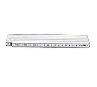 BMI 941104100 Mètre Pliant, Blanc, 1 m