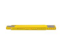 BMI BMI Metre pliant bois jaune rivets recouv., Longueur : 2m Quantité:1