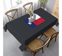 bmnaswt Nappe rectangulaire imprimée drapeau du Texas, nappe de fête décorative lavable pour intérieur et extérieur