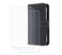 BMPNLSZ Etui pour Kyocera Digno BX4 + 3 Verre trempé(6,1") - Noir-FG | HD Anti Rayures Film Protection écran - Fermeture Pliant Coque Cover Housse de Protection