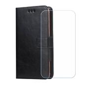BMPNLSZ Etui pour Kyocera Digno BX4 + Verre trempé(6,1") - Noir-SXT | HD Anti Rayures Film Protection écran - Fermeture Pliant Coque Cover Housse de Protection