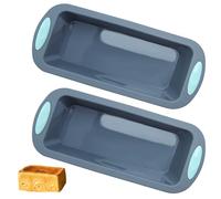 BMZXCH 2 Pièces Moule A à Cake Silicone Air Fryer Cake 27.5 x 12.5 x 6,3 CM | Antiadhésif Moules Rectangulaire à Pain Rectangulaires en Moule Silicone A Brioche sans BPA pour Pain de Mie, Gâteaux