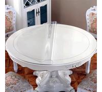 BNDDUP Nappe Ronde Transparente PVC Souple Plastique Protection Plan De Travail Cuisine, épaisseur 1mm, Nappe Anti-Taches, Imperméable, pour Salle à Manger, Fête ou Maison Diameter 45cm