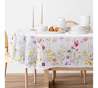 Bnejvif Nappe Ovale à imprimé Floral de Printemps, Nappe Ovale pour Tables ovales, imperméable, Infroissable, Tissu Durable pour Tables ovales, 137 x 183 cm