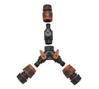 BNGDFDGH Adaptateur de tuyau d'arrosage, Kit de 5 pièces G3/4 ''G1/2'', connecteur rapide, bouchon d'arrêt, coupleur, Joint d'irrigation, prolongateur de réparation de Tube d'irrigation