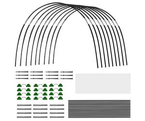 BNGXR Lot de 18 Tunnels pour Plantes - Arches Tunnels surélevés - 2,5 x 6 m - en Aluminium - Inoxydable - Durable - Pliable - Cerceaux De Serre pour Serre, Plantes, moustiquaire