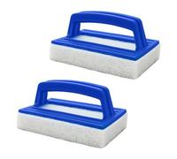 BNGXR Lot de 2 Brosse Éponge Ligne d'eau, Éponge Magique avec Poignée, Brosse Éponge De Piscine pour Enlever Saleté, Brosse de Nettoyage de Piscine, Brosses Éponge de, Bleu