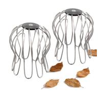 BNGXR Lot de 2 Crapaudine de Gouttière, 90-100mm Filtres De Gouttière en Acier Inoxydable Protection Anti Feuille Gouttiere Filtre de Descente pour Maison Avant-Toit Fossé Égout