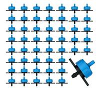 BNGXR Lot de 50 compte-gouttes compensateurs de pression - Régulateur de pression - 8 l/h - Pour irrigation agricole, serre, jardinage, bleu