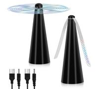 BNGXR Ventilateur Anti-Mouche, 2 Pièces Fly Repellen Moustique Fan, Ventilateur Répulsif Pliable et Suspendu, Chargement USB, Aucun Produit Chimique Nécessaire Répulsif, pour Maison Dîner Pique Nique