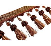 bnjlSDATwr Garniture à Franges, Applique de Garniture Rideau, perlée tressée 14 mètres, Nappe décorative(2)
