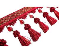 bnjlSDATwr Garniture à Franges, Applique de Garniture Rideau, perlée tressée 14 mètres, Nappe décorative(108)