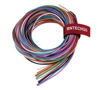 BNTECHGO Kit de fils en silicone de calibre 22 ultra flexible - 10 couleurs - Haute résistance - 200 degrés C - 600 V - Isolation en caoutchouc de silicone 22 AWG - 60 brins de fil de cuivre torsadé
