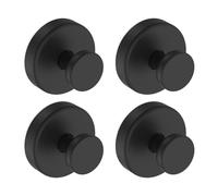 Bntuk Lot de 4 crochets à ventouse pour douche, crochet à ventouse robuste pour fenêtre de salle de bain, peignoir de bain, crochet de serviette à suspendre - Noir 1