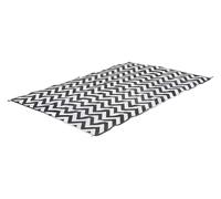 Bo-Camp 270 x 200 cm Tapis Détente Wave - Noir / Blanc