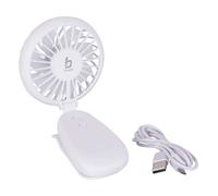 Bo-Camp Ventilateur de table mini Pince Rechargeable