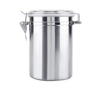 Bo?te en acier inoxydable, conteneur de stockage des aliments, pot de stockage scell¨¦ sous vide pour comptoir de cuisine, pour farine de caf¨¦ de sucre(1900ml)