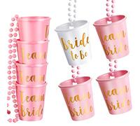 Boao Verres à Shot Collier Motif Feuille d'Or EVJF Mariage, Rose | Colliers pour Équipe de la Mariée Accessoires Photo pour Soirée Enterrement de Vie de Jeune Fille Fête Prénuptiale