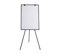 BoardsPlus - Chevalet trépied, cadre en aluminium noir, tableau blanc magnétique à hauteur réglable, 70 x 100 x 180 cm
