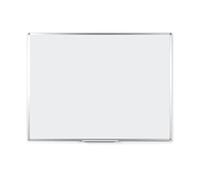 BoardsPlus - Tableau Blanc Magnétique, 90 x 60 cm, Surface émaillé, avec cadre en aluminium et porte-marqueurs
