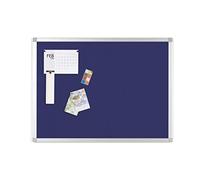 BoardsPlus - Tableau d'Affichage en Feutre Bleu, 60 x 45 cm, Cadre en Aluminium