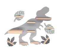 Tabouret pour enfants Dinosaur animal / Suspendu pour Tonie Box and Tonie Figures / Shelf / H. 44 x W. 53 x D. 19 / Wall Shelf Music Box and Figures Storage with Magnetic Inserts / Storage Shelf Wood