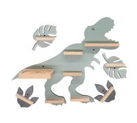 BOARTI Étagère pour enfant T-Rex Dinosaure Gris ou vert Convient pour Toniebox et env. 25 tonies - Play and Collect