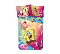 Jerry Fabrics Bob L'eponge - Parure De Lit en Coton - Multicolore - 140 X 200 Cm