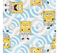 Bob l'éponge Papier peint adhésif repositionnable jaune et bleu