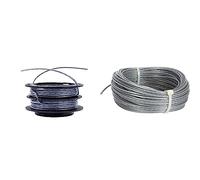 Bobine à double fil Greenworks 2930507, diamètre de filetage 2 mm, filetage total 4,8 m pour tondeuse Greenworks série GST1246 GD40BC GD40BCB & Fil de Coupe 20m, Fil de 2mm de Diamètre