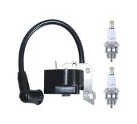 Bobine Allumage pour FS38 FS45 FS46 FS55 FC55 HL45 KM55 Débroussailleuse, ADEFOL Module de Bobine d'allumage avec 2 Bougie Pièces de Rechange Tondeuse à Gazon Accessoire Durable 4140 400 1300