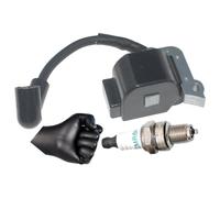 Bobine d'allumage avec bougie d'allumage pour débroussailleuse Stihl FS38 2-Mix FS55 2-Mix FS55R FS55R 2-Mix HS45 HS52 Débroussailleuse Débroussailleuse Débroussailleuse Coupe-bordure PN 4140 400 1309