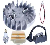 Bobine d'allumage, volant moteur, filtre à air, bougie d'allumage Kit pour Husqvarna 445 445E 450 450E remplacer 544111801
